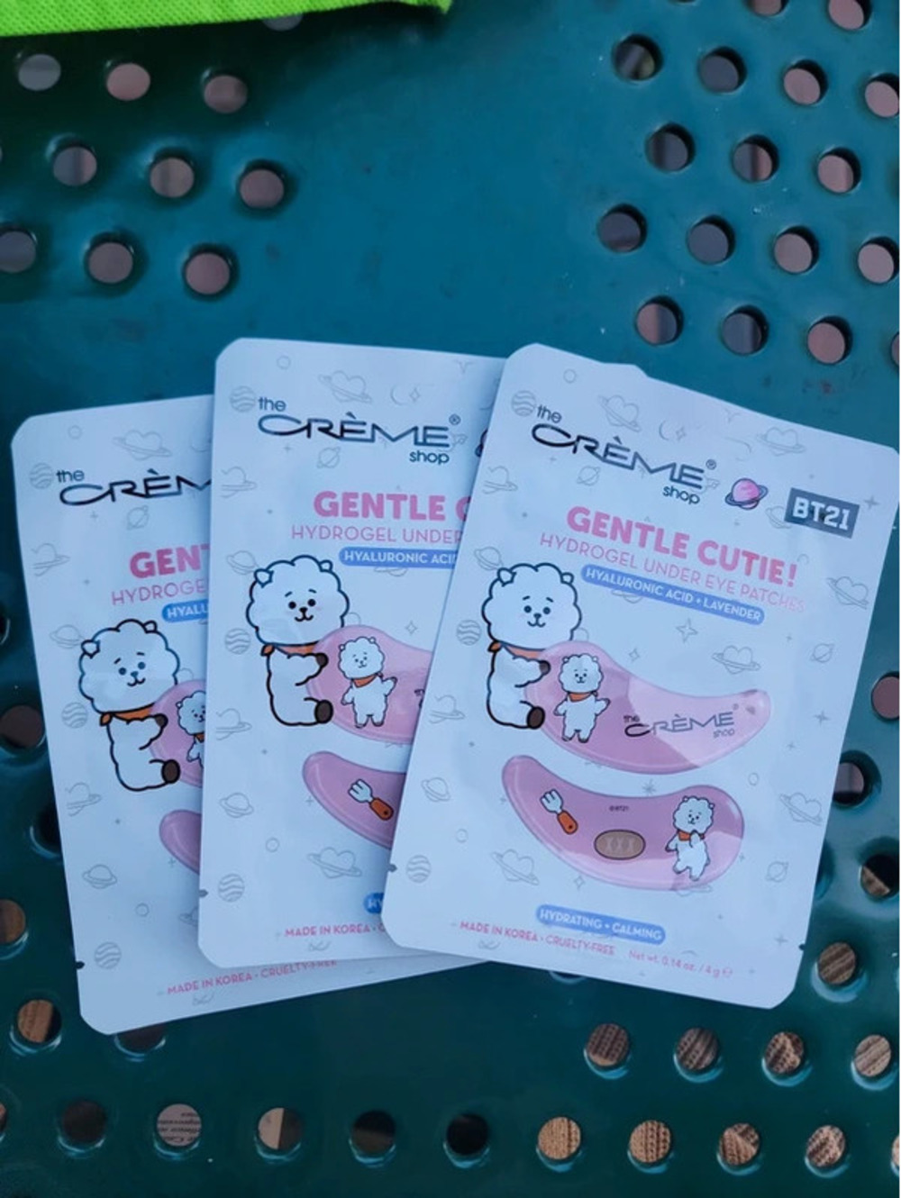 The creme shop BT21 gentle cutie hydrogel under eye patches